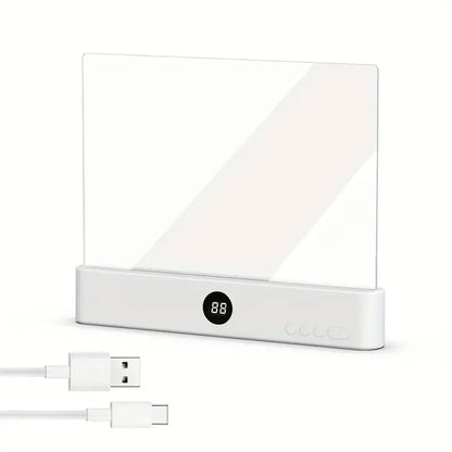 Rechargeable LED Flat Panel Book Light | 3 Color Dimmable Clear Reading Lamp